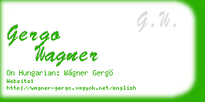 gergo wagner business card